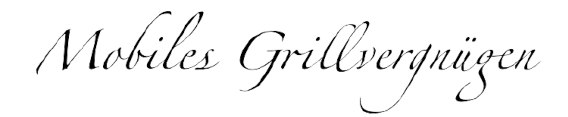Mobiles Grillen Schriftzug